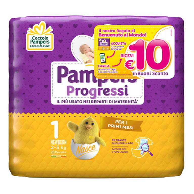PAMPERS Progressi  Newborn 28pz