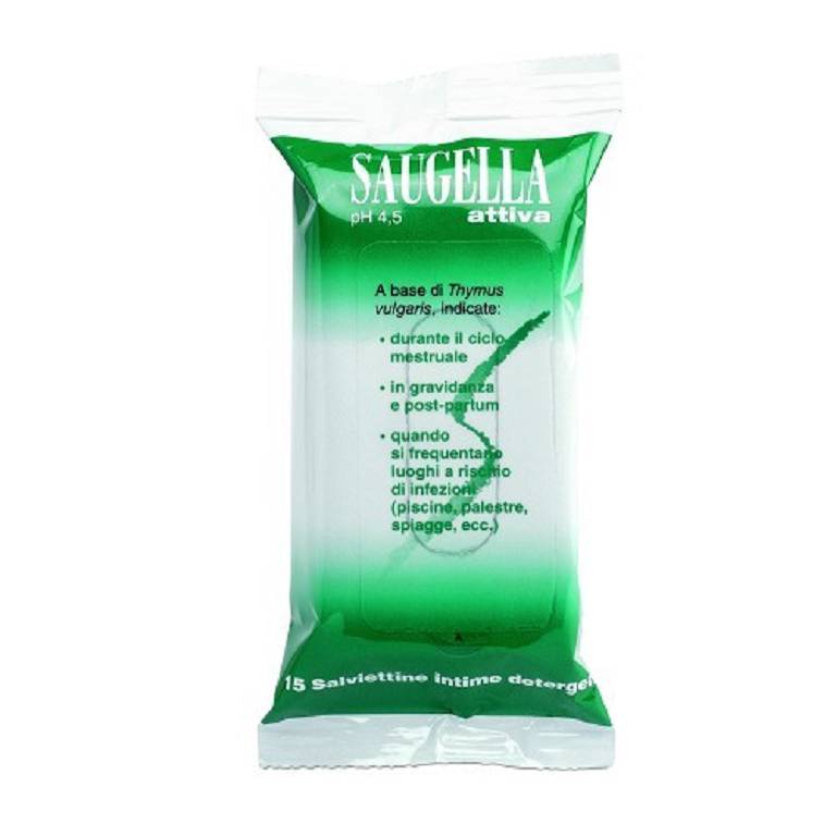 SAUGELLA ATTIVA Salviette Detergenti 15pz